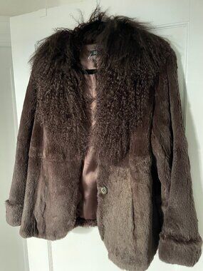 Vintage Brown Real Fur Coat